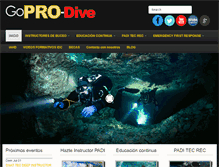 Tablet Screenshot of gopro-dive.com